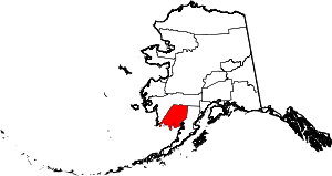 State map highlighting Dillingham&#32;Census Area