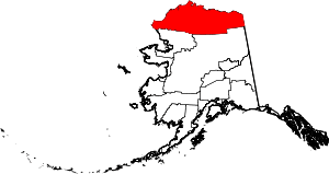 State map highlighting North Slope&#32;Borough