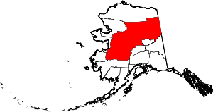State map highlighting Yukon-Koyukuk&#32;Census Area
