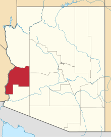 State map highlighting La Paz&#32;County