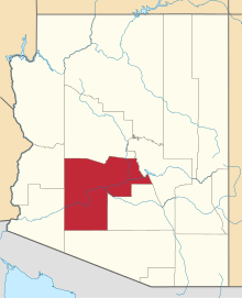 State map highlighting Maricopa&#32;County