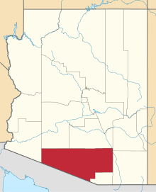 State map highlighting Pima&#32;County