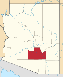 State map highlighting Pinal&#32;County