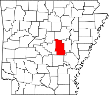 Map of Arkansas highlighting Lonoke County