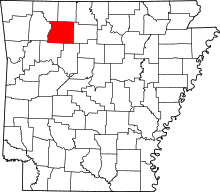 Map of Arkansas highlighting Newton County