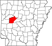 State map highlighting Yell&#32;County
