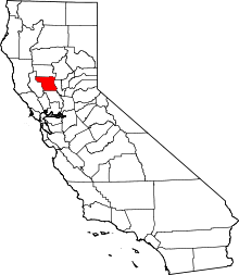 State map highlighting Colusa&#32;County