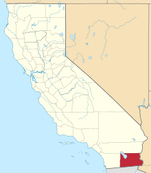 State map highlighting Imperial&#32;County