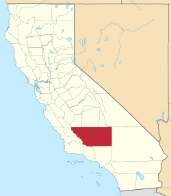 State map highlighting Kern&#32;County