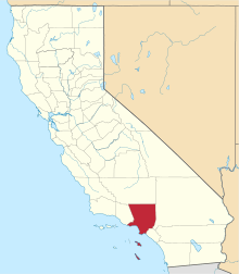 State map highlighting Los Angeles&#32;County