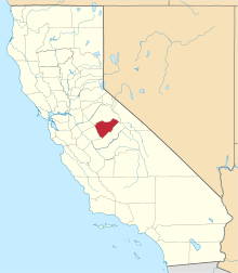 State map highlighting Mariposa&#32;County