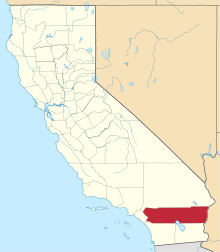 State map highlighting Riverside&#32;County
