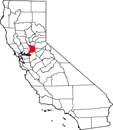 State map highlighting Sacramento&#32;County