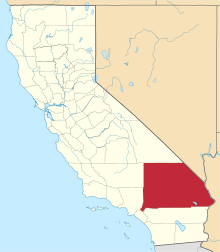 State map highlighting San Bernardino&#32;County