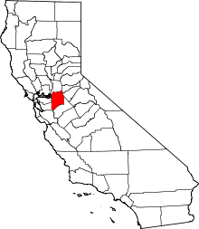 State map highlighting San Joaquin&#32;County