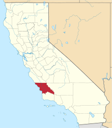 State map highlighting San Luis Obispo&#32;County