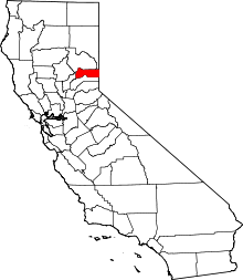 State map highlighting Sierra&#32;County