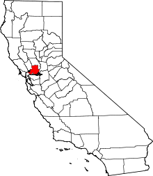 State map highlighting Solano&#32;County