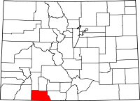 State map highlighting Archuleta&#32;County