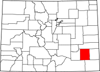 State map highlighting Bent&#32;County