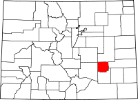 State map highlighting Crowley&#32;County
