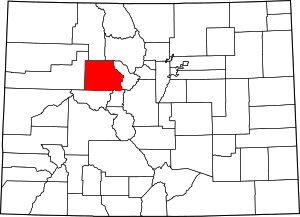 State map highlighting Eagle&#32;County