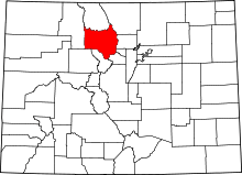 State map highlighting Grand&#32;County