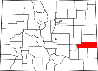 State map highlighting Kiowa&#32;County