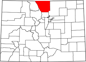 State map highlighting Larimer&#32;County