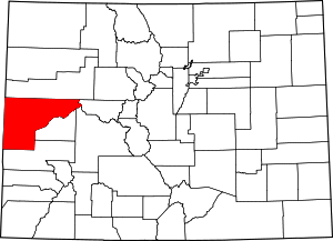 State map highlighting Mesa&#32;County