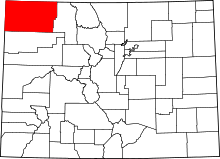 State map highlighting Moffat&#32;County