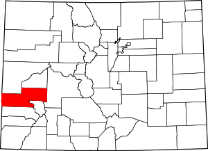 State map highlighting Montrose&#32;County