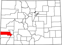 State map highlighting San Miguel&#32;County