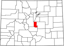 State map highlighting Teller&#32;County