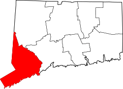 State map highlighting Fairfield&#32;County
