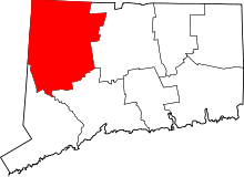 State map highlighting Litchfield&#32;County