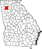 State map highlighting Bartow&#32;County