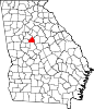 State map highlighting Butts&#32;County