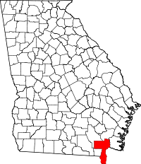 State map highlighting Charlton&#32;County
