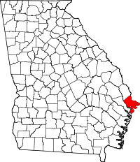 State map highlighting Chatham&#32;County