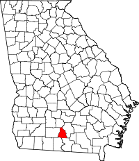 Map of Georgia highlighting Cook County