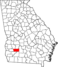State map highlighting Dougherty&#32;County