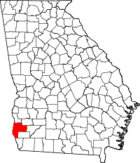 Map of Georgia highlighting Early County