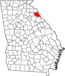 State map highlighting Elbert&#32;County