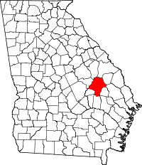State map highlighting Emanuel&#32;County