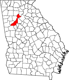 State map highlighting Fulton&#32;County