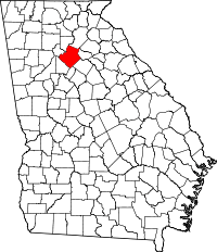Map of Georgia highlighting Gwinnett County
