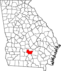 Map of Georgia highlighting Irwin County