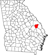State map highlighting Jenkins&#32;County