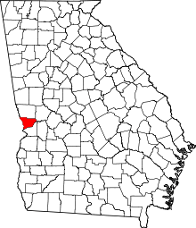 State map highlighting Muscogee&#32;County